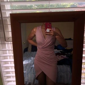 Millennial Pink Wrap Dress